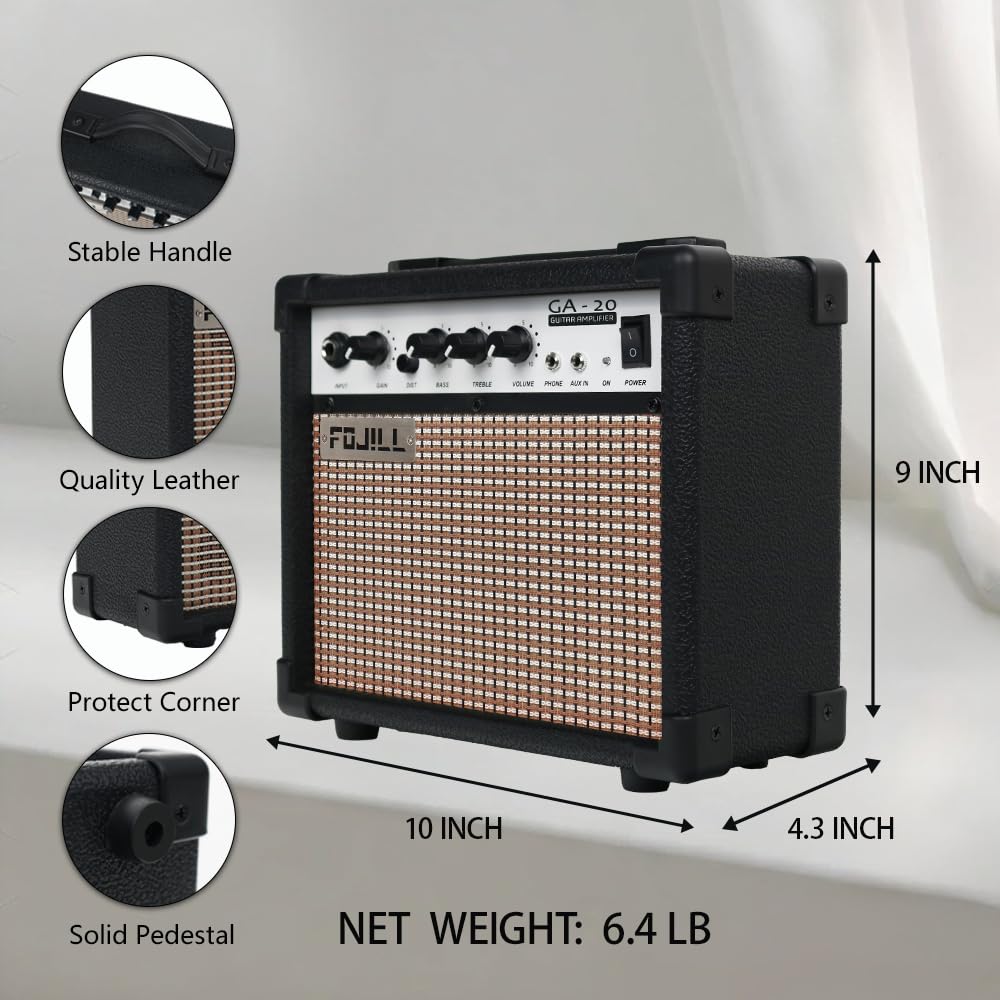 Amazon.com: Fojill 20W Watt Electric Guitar Amplifier Amp Practice